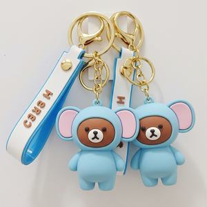 Llavero de Goma con Diseño de Oso de Dibujos Animados, Personalizado con Logotipo, Accesorios de Moda, Llavero 3D de PVC Suave - Product Image 3