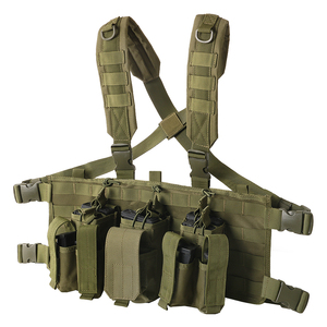 Chaleco Táctico con Bolsas para Cargadores Extraíbles, Panel MOLLE Personalizable, Arnés Modular para Equipo - Product Image 3