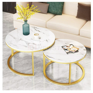 Скандинавский кованый железный мраморный журнальный столик черного и золотого цвета журнальный столик с подставкой - Product Image 2