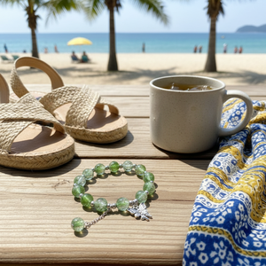 Vendita all'ingrosso di gioielli religiosi da donna Boho di tendenza con pietre preziose di perline fiore amicizia braccialetti cavigliere motivo incrociato vendita calda - Product Image 3