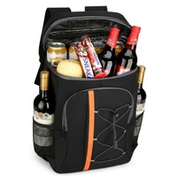 Nouveau Sac à Dos Isotherme en Toile Grande Capacité 35L Anti-Fuite avec Décapsuleur et Poignée de Transport Portable pour Pique-Nique Extérieur Thermique 2024