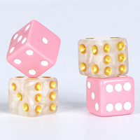 Ensemble de dés de jeu D6 de 18 mm, personnalisés en usine, gravés au laser, coins arrondis, couleur rose, pour les jeux de Dungeons and Dragons