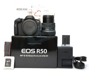 Appareil photo numérique reflex numérique HFT professionnel <span class=keywords><strong>EOS</strong></span> <span class=keywords><strong>R50</strong></span> + kit RF-S 18-45 mm IS STM, vidéo 4K UHD, vente en gros - Product Image 1