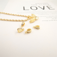 Fermoir de bijoux en laiton plaqué or 18 carats, forme graines de melon rondes, accessoires de bijouterie DIY, pendentif zircon pour chaîne de taille