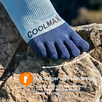 Coolmax – chaussettes à cinq doigts pour hommes et femmes, chaussettes de sport professionnelles, de randonnée, de course à pied, respirantes, à séchage rapide