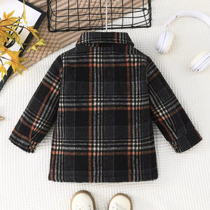 เสื้อผ้า<span class=keywords><strong>เด็ก</strong></span> เสื้อโค้ทกันหนาวลายตารางหมากรุกสำหรับเด็กผู้ชาย ผ้าขนสัตว์ผสมใยสังเคราะห์ บุด้วยขนเป็ด สำหรับ<span class=keywords><strong>เด็ก</strong></span>อายุ 4-7 ปี ระบายอากาศได้ดี - Product Image 2