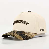 Gorra de Béisbol de Alta Calidad de 5 Paneles en Diseño de Camuflaje Real Tree de Dos Tonos con Estilo Urbano Deportivo y Logotipo Bordado en 3D para Caza