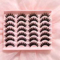 Faux cils effet vison, cils volumineux et spectaculaires, réutilisables, épais, pour les fêtes et le maquillage quotidien