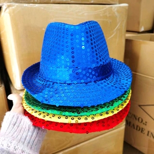 Haiwin Party Unisex Fancy Dress Dance <span class=keywords><strong>Mj</strong></span> Glitter paillettes Jazz Hat Cap paillettes Sparkle Trilby Hat Fedora per donna uomo - Product Image 2