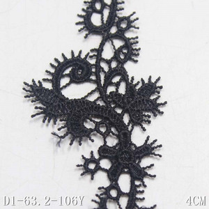 Encaje <span class=keywords><strong>de</strong></span> <span class=keywords><strong>Guipur</strong></span> <span class=keywords><strong>de</strong></span> Poliéster Bordado en Rosa Claro y Negro <span class=keywords><strong>de</strong></span> 4 cm <span class=keywords><strong>de</strong></span> Fábrica para Decoración <span class=keywords><strong>de</strong></span> Accesorios <span class=keywords><strong>de</strong></span> Ropa - Product Image 4