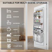 Organisateur de porte pliable à 5 niveaux, grand rangement pour chambre d'enfant, décoration de chambre, indispensables, panier à couches, rangement de vêtements pour bébé