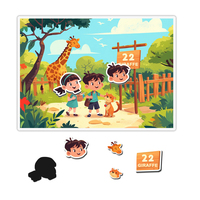 Casse-tête magnétique éducatif personnalisé pour enfants jouet en papier pour bricolage avec style magnétique assorti de caractères