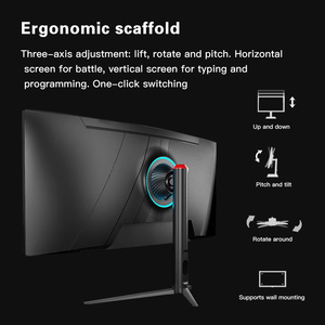Moniteur de jeu PC incurvé de 34 pouces avec RGB KVM, résolution <span class=keywords><strong>4K</strong></span>, certifié CE, écran large, moniteur <span class=keywords><strong>4K</strong></span> pour les projets de conception - Product Image 3
