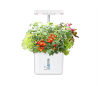 Pot de culture auto-arrosant en coton sûr avec lumière LED et perche télescopique pour jardin intérieur