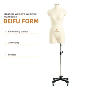 Maillot de bain japonais Beifuform pour femmes, modèle de robe drapée 3D, modèle sur mesure, maquette de bikini de haute qualité, mannequin féminin demi-corps - Product Image 1