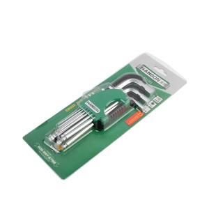Jeu de clés Allen à embout sphérique en acier au chrome-vanadium mat, 9 pièces, 651202 - Product Image 1