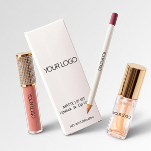 Kit de <span class=keywords><strong>maquillage</strong></span> pour les lèvres à personnaliser avec logo, comprenant huile à lèvres, gloss et crayon à lèvres en combos 2 en 1 ou 3 en 1 - Product Image 1