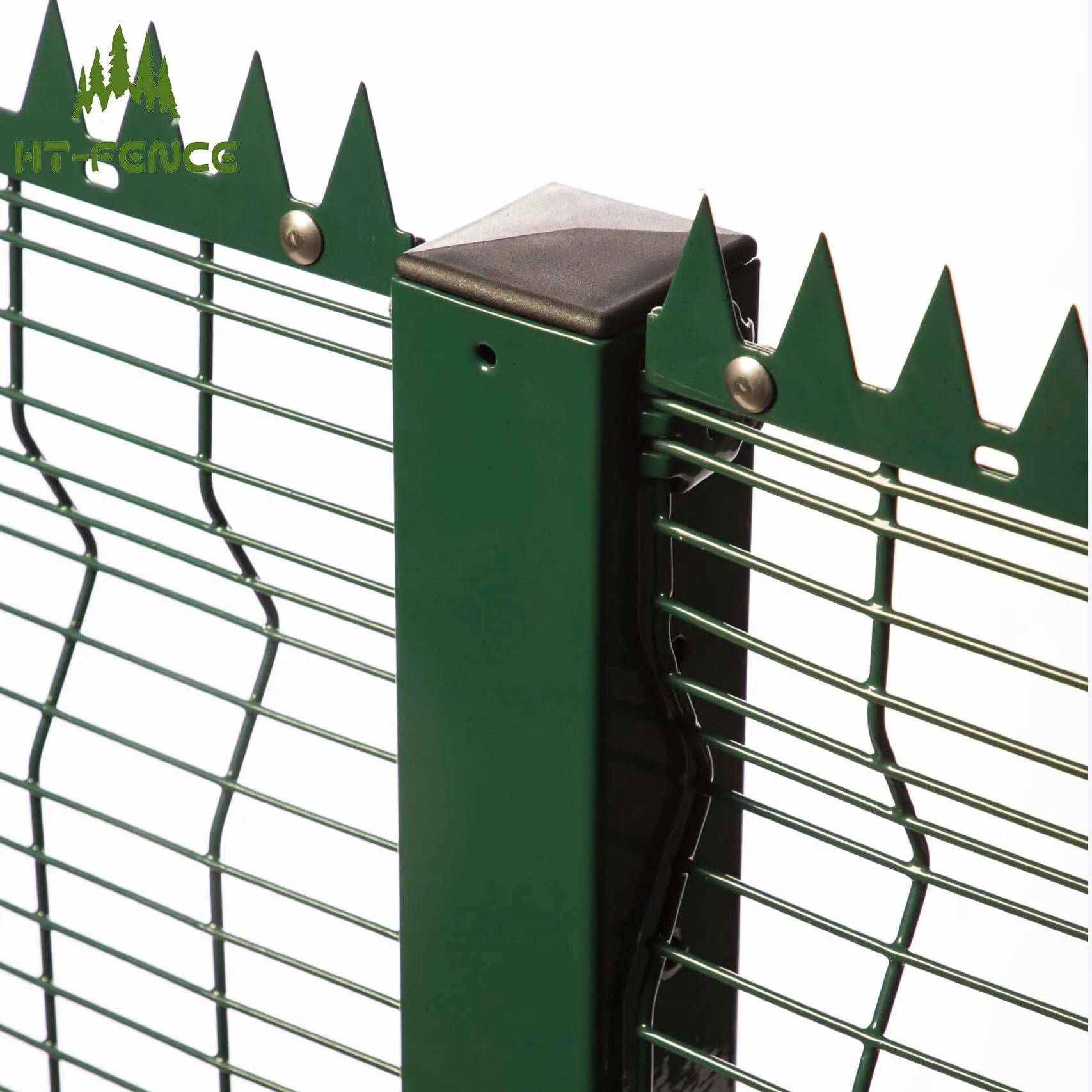 HT-FENCE vendita calda nuovo prodotto colorato verniciato a polvere punte da parete in metallo anti salita recinzione punte