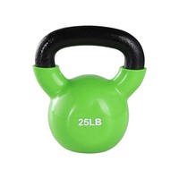 Kettlebell en fonte avec revêtement vinyle et logo personnalisé ROUSER pour l'entraînement de force, équipement de fitness pour la maison et la salle de sport