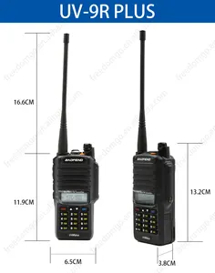 BAO FENG UV9RPLUS 2 Way Baofeng Radio Intercom Walkie Talkie High Frequency Waterproof Hand-held 8W IP67 Handheld Black Fujian