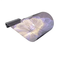 P40 P30 P20 P16 P10 P8 P6 P5 P4-8 P4 cam pencere şeffaf LED Video duvar dikişsiz ekleme yumuşak Led ekran 240*1000mm