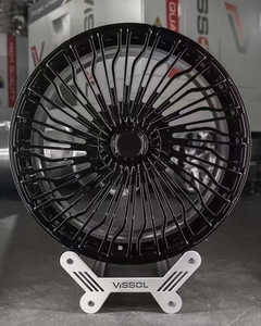 Nouvelles jantes en alliage d'aluminium forgé noir multi-rayons de 17-18 pouces 5x114.3/120 avec déport de 30/35/40/25 mm pour la rénovation/amélioration - Product Image 4