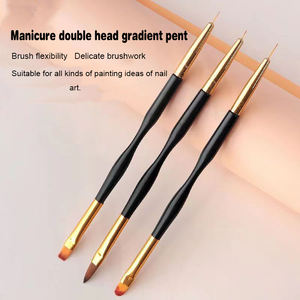 3 pièces Pinceaux multifonctions pour nail art, pour détails, peinture, rayures, <span class=keywords><strong>dessin</strong></span>, double embout, pour gel et acrylique, outils pour ongles - Product Image 4