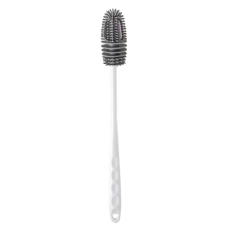 QY Silicone cup brush Household kitchen clean without dead Angle long-handled brush to remove tea stains cleaning brush