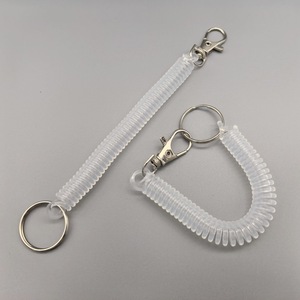 Оптовый пластиковый цветной пружинный брелок Телескопический эластичный канат брелок анти потери пружинный брелок - Product Image 3