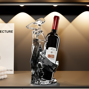 Elegante Soporte de Botella de Vino de Cristal para Dama, Adorno Decorativo para Sala de Estar o Comedor - Product Image 4