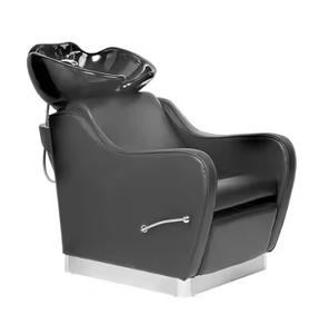 อุปกรณ์ร้านเสริมสวยพร้อมอ่างล้างผมเซรามิก เก้าอี้สระผมสีทอง - Product Image 1
