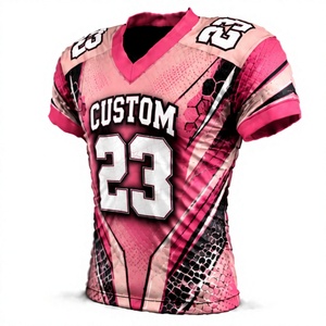 Maillot de football américain pour jeunes, uniforme sportif d'équipe personnalisé par sublimation, polyester léger, séchage rapide, respirant, entraînement - Product Image 2