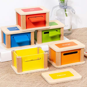 Caja de Pesca de Madera Montessori Personalizada para Bebés, Clasificación de Colores, Monedas, Juguete Educativo Temprano para el Desarrollo Cognitivo de Niños - Product Image 2