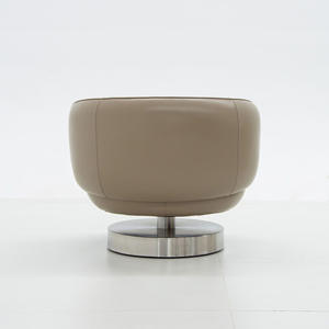 Fauteuil pivotant en acier inoxydable - Chaise pivotante minimaliste italienne |   Fauteuil individuel de luxe léger pour villa et penthouse - Product Image 3