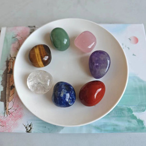 Set di 7 Cristalli Chakra Misti, Gemme Lucidate Energetiche, Ametista, Quarzo Rosa, Pietre Burattate per la Guarigione dei Sette Chakra, per Decorazione - Product Image 3