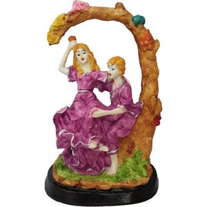 PARIJAT Artisanat 8 \ "Figurines de Couple Romantique Peintes à la Main Aimer Ensemble Sculpture Statue pour l'Anniversaire de la Saint-Valentin - Product Image 1