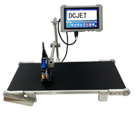Yaomatec Mini Convoyeur à Bande Plate Automatique Portable Durable 225mm pour Ligne d'Assemblage avec Marquage Jet d'Encre sur PVC