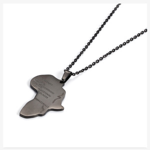 Collar con <span class=keywords><strong>Mapa</strong></span> <span class=keywords><strong>de</strong></span> <span class=keywords><strong>África</strong></span> en Acero Inoxidable Chapado en Oro <span class=keywords><strong>de</strong></span> 18K, Collar con Colgante <span class=keywords><strong>de</strong></span> País Africano para Viajeros - Product Image 6
