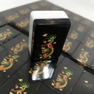 Tuiles de Mahjong en Acrylique <span class=keywords><strong>Dragon</strong></span> Chinois Personnalisées, Jeu de Voyage Portable pour Adultes, Cadeau pour les Joueurs Américains, Singapourais et Malaisiens - Product Image 3