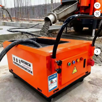 Pompe à béton électrique prête à l'emploi, petite machine d'alimentation spirale au sol, pompe de coulage avec moteur haute efficacité