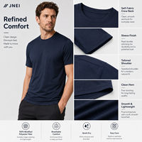 JNEI Özel Logo Erkekler İçin Isı Transferli Tişört 150g Hızlı Kuruyan Polyester Yumuşak Nefes Alabilen Kolay Temizlenen Tişört
