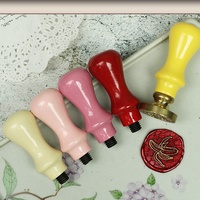 Manche en bois pour sceau de cire Macaron, 11 couleurs, sceau à cire