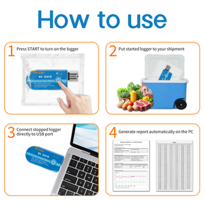30000 Grabaciones Registrador De Datos De Temperatura USB Desechable Grabadora De Temperatura Para Cadena De Frío - Product Image 3