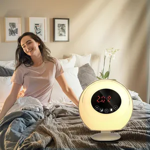 New wake up light Baby adult sleep aid speaker radio alarm clock Nightlight Sunrise sunset simulated wake up light