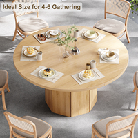Ensemble de table à manger moderne en bois massif 4 places avec chaises sur piétement, meubles de cuisine écologiques et durables, vente en gros directe d'usine