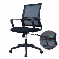 Chaise de bureau pivotante ergonomique avec soutien lombaire pour le travail et le télétravail