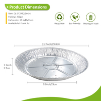 Plat à pizza en aluminium de 12 pouces, moule à focaccia en aluminium, pizzas individuelles, taille géante, moule à gâteau aux pépites de chocolat, écologique