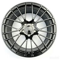 Rueda de Aleación Forjada con Acabado Negro Brillante y Multirradio para Autos de Lujo, Rin Ligero Personalizado con PCD ET, Suministro de Fábrica
