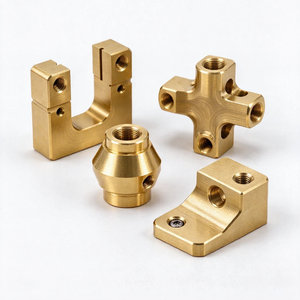 Bloc de collecteur en laiton usiné sur mesure par CNC et support en aluminium, raccords mécaniques de précision 5 axes, service de dessin OEM - Product Image 2