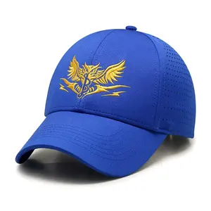 Gorra de béisbol de algodón con logotipo bordado personalizado, gorra de béisbol con logotipo bordado personalizado, 6 paneles